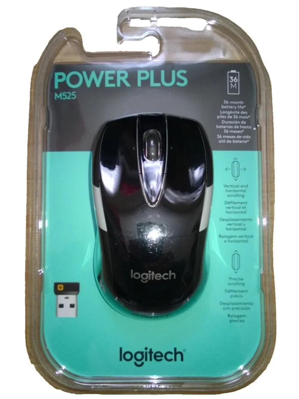 Logitech M525 Power Plus Optical Wireless Mouse Black